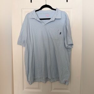 Vineyard Vines Men's Blue Striped Polo Shirt XXL